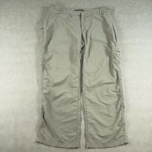 Simms Fishing Pants Mens XL Beige Nylon Cargo Pockets Outdoor Hiking Travel